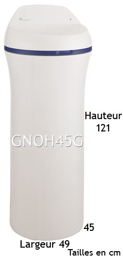 L'adoucisseur GNOH45G de General Electric consomme moins de sel, moins d'eau  la rgnration pour un traitement de l'eau dure efficace, il limine le calcaire et ...