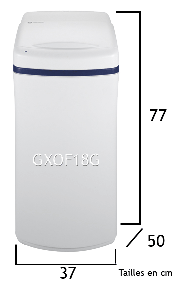 L'adoucisseur GXOF18G de General Electric consomme moins de sel, moins d'eau  la rgnration pour un traitement de l'eau dure efficace, il limine le calcaire et ...